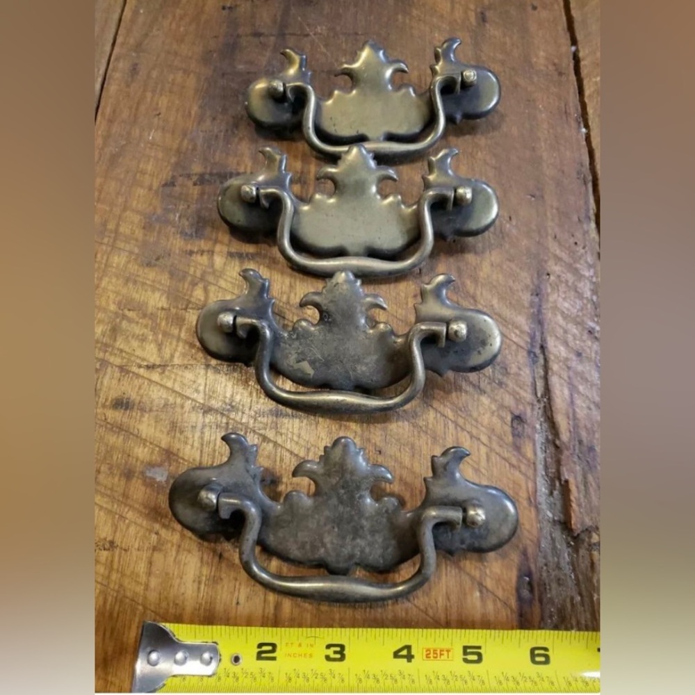 Vintage Drawer pulls Chippendale Batwing style